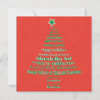 Árvore de Linguagem de Tipografia de Feliz Natal