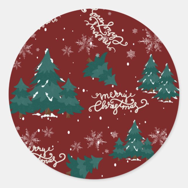 Árvore de Natal Adesivo Alegre (Frente)
