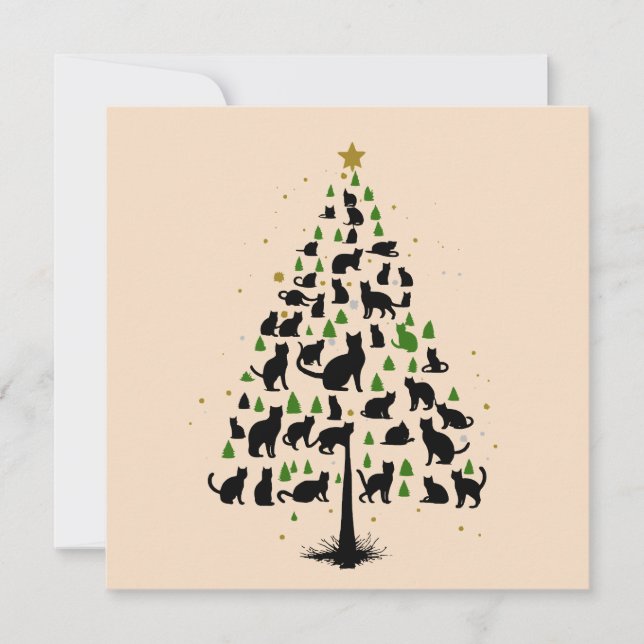 Árvore de Natal Amante de Gatos 2 (Frente)
