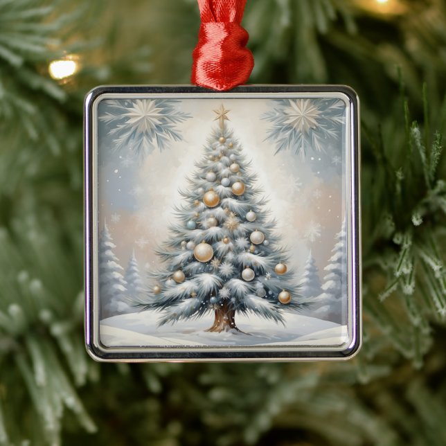 Árvore de Natal Art Deco com ornamentos de Ouro (Árvore)