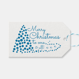 Árvore de Natal Azul, Etiquetas de Presente de Nat