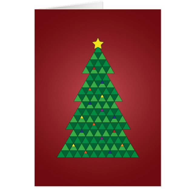 Árvore de Natal Cartão de Natal Geométrico (Frente)