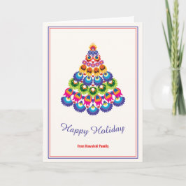 🎄 árvore de Natal - cartão do estilo folclore