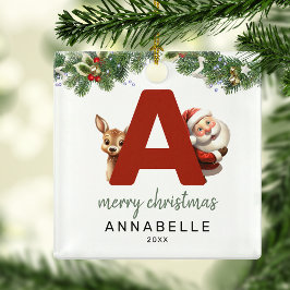 Árvore de Natal com Monograma da Letra A para Cria