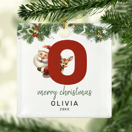 Árvore de Natal com Monograma da Letra O para Cria