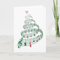 Árvore de Natal com notas da música