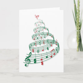 Árvore de Natal com notas da música