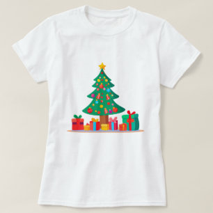 Árvore De Natal Com Presentes Camiseta Brincante