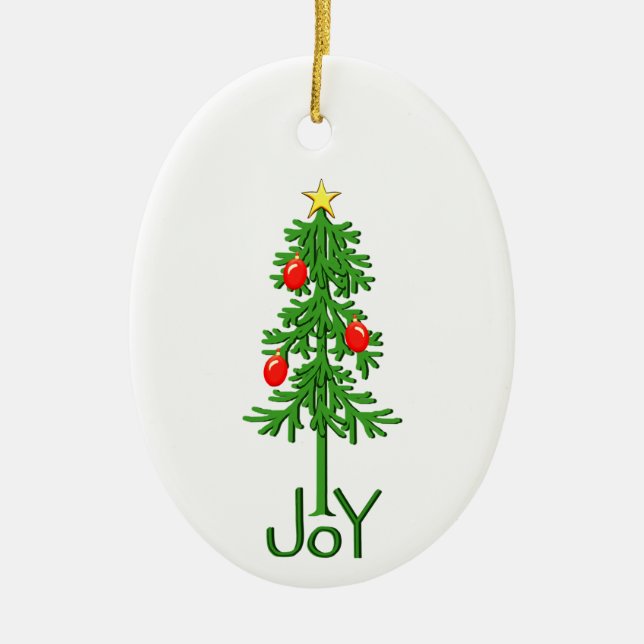 Árvore de Natal de Cerâmica Enfeite (Frente)