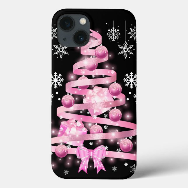 Árvore de Natal de Floco de Neve Branco (Verso)