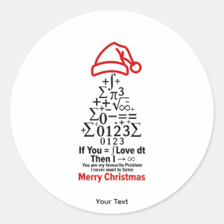 Árvore de Natal de Matemática Adesivo - Presente d
