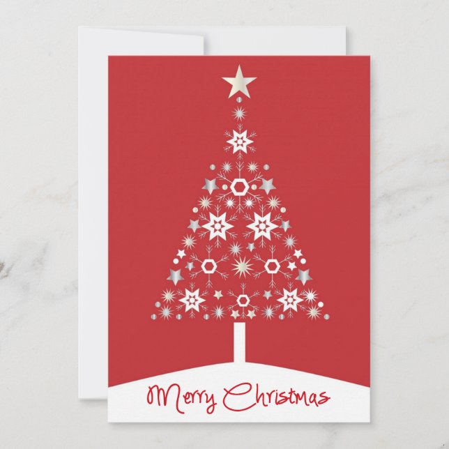 Árvore de Natal de Merry Vermelho Corporativo (Frente)