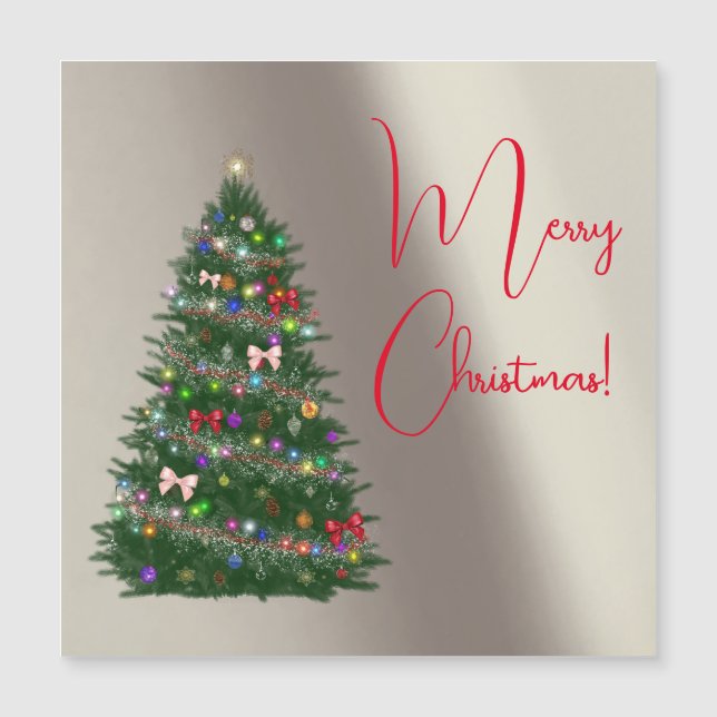 Árvore de natal decorada colorida (Frente)