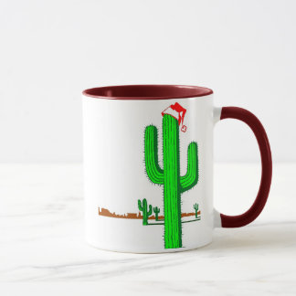 Árvore de Natal do cacto - caneca