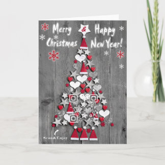 Árvore de Natal do cartão do QR-código das