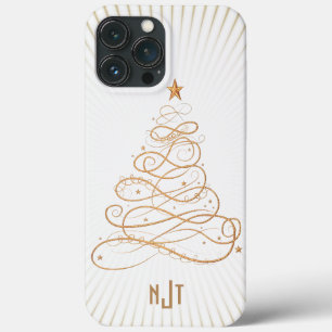 Árvore de Natal do Filigre de Ouro Monograma