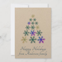 Árvore de Natal do Floco de Neve Cartão de Natal P