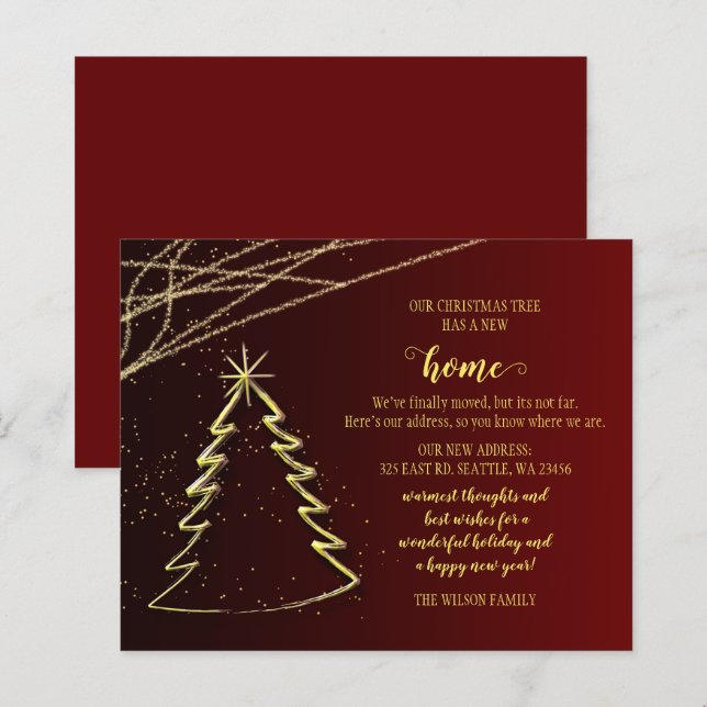 Árvore de Natal do Orçamento Nós Mudamos o Cartão  (Frente/Verso)