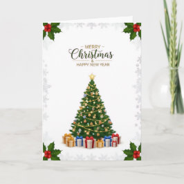 Árvore de Natal Elegante & Cartão de Boas Festas