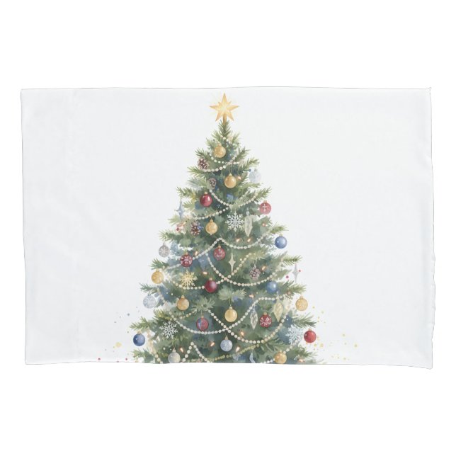 Árvore de Natal em Aquarela Rústica Elegante (Frente)