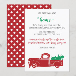 Árvore de Natal em Caminhão Nós mudamos Cartõe