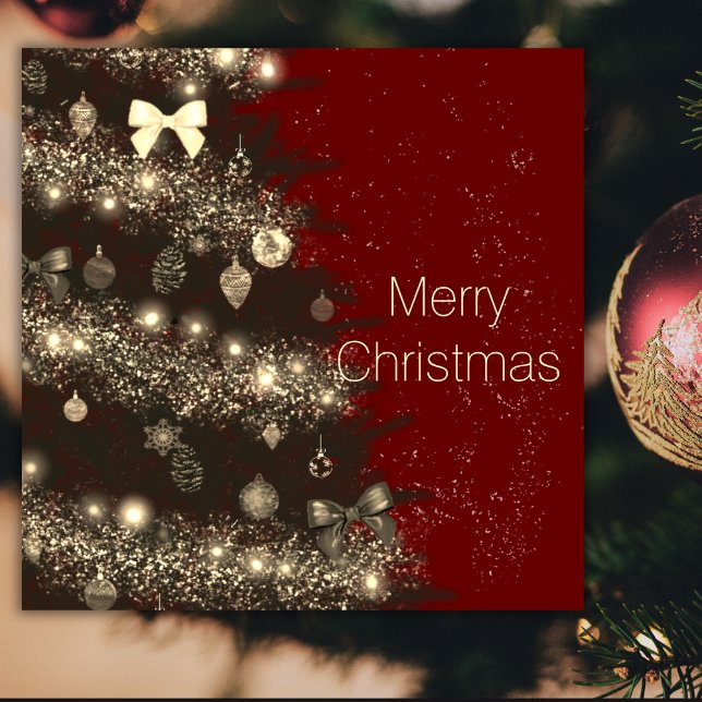 Árvore de Natal em sepia e vermelho (Criador carregado)