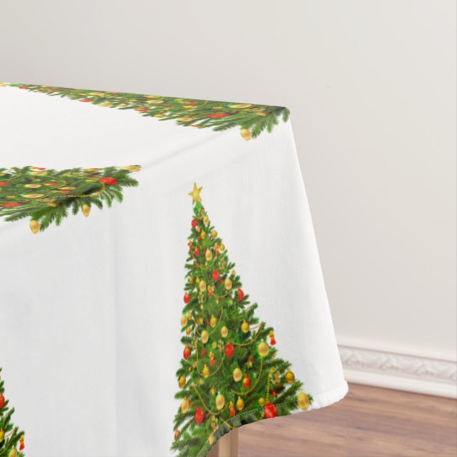 Árvore de Natal em Toalha de Mesa Branca (Posição Original)