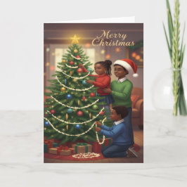 Árvore de Natal Enfeitada – Cartão de Natal Feliz