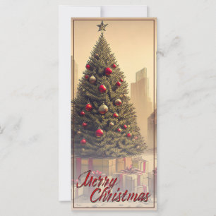 Árvore de Natal entre Ruínas Feliz Natal