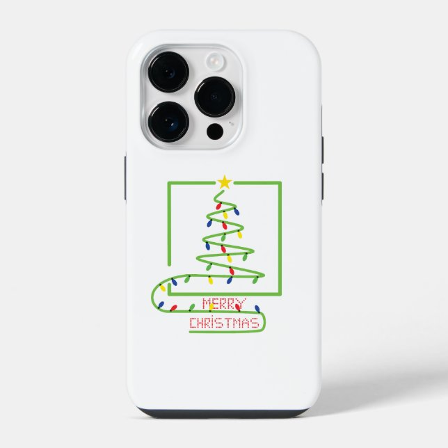 Árvore de natal estilizada com lâmpadas (Verso)