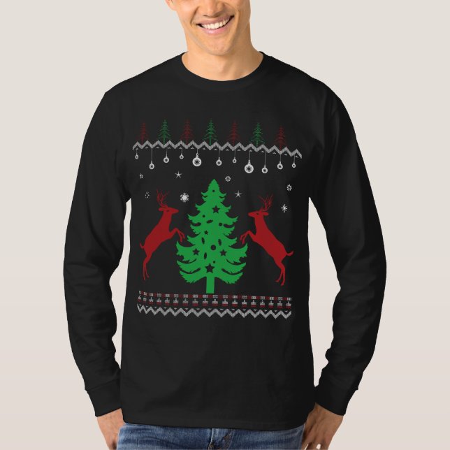 Árvore de Natal Feia Clássica com Suéter Querido (Frente)