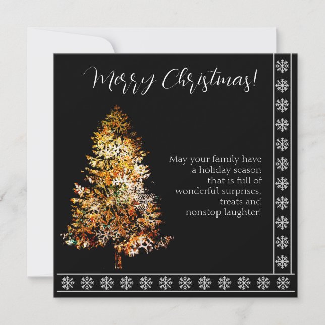 Árvore de Natal feita de flocos de neve de fundo p (Frente)