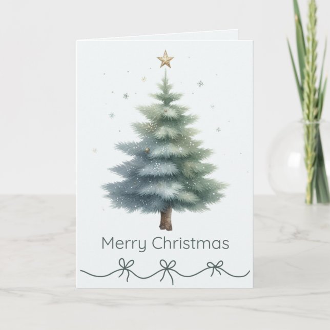 Árvore de Natal Feliz Cartão de Natal (Frente)