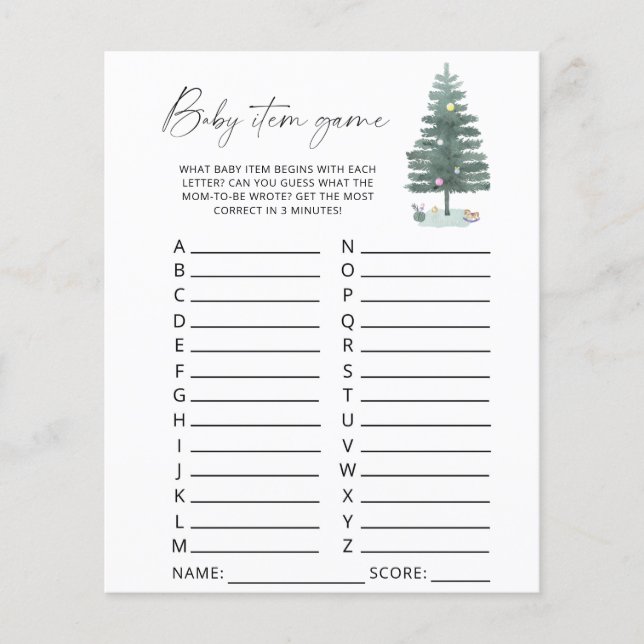 Árvore de Natal - Jogo de Item Bebê (Frente)