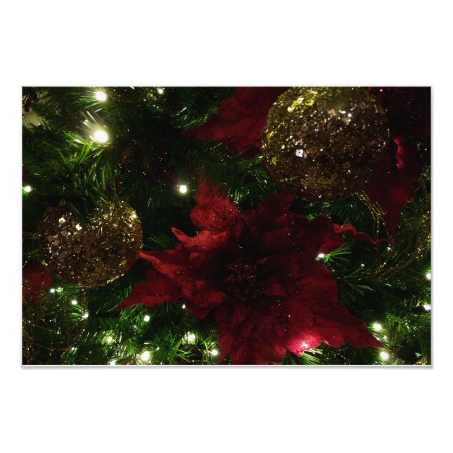 Árvore de Natal Marrom e Dourada I Foto de Feriado (Frente)