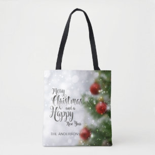 Árvore de Natal Merry Personalizada Tote Bag