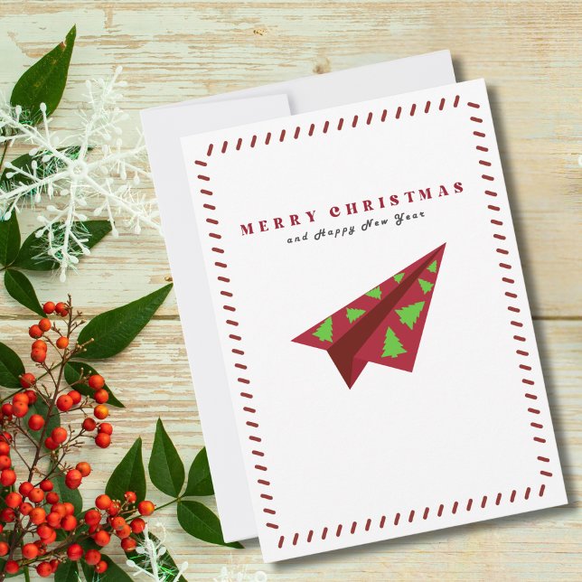 Árvore de Natal minimalista de avião de papel pers (Criador carregado)