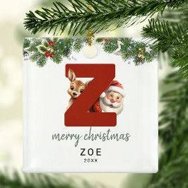 Árvore de Natal Monograma da Letra Z para Crianças