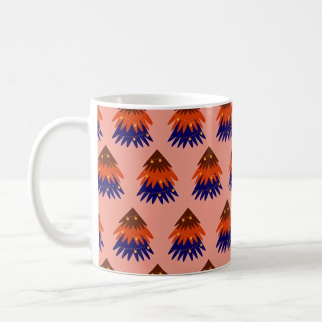 Árvore de Natal Multicolorida - Caneca de Café (Esquerda)