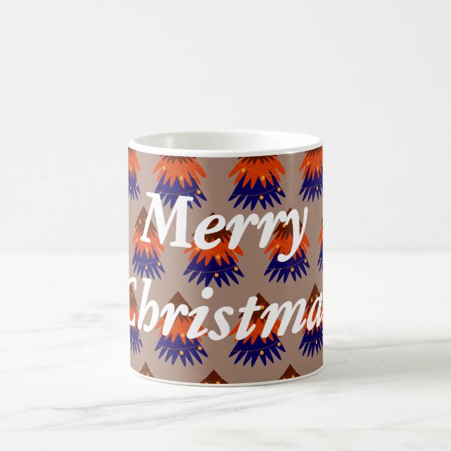 Árvore de Natal Multicolorida - Caneca de Café (Centro)