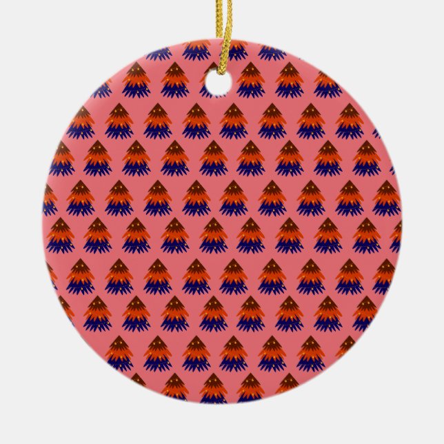 Árvore de Natal Multicolorida - Enfeite (Frente)