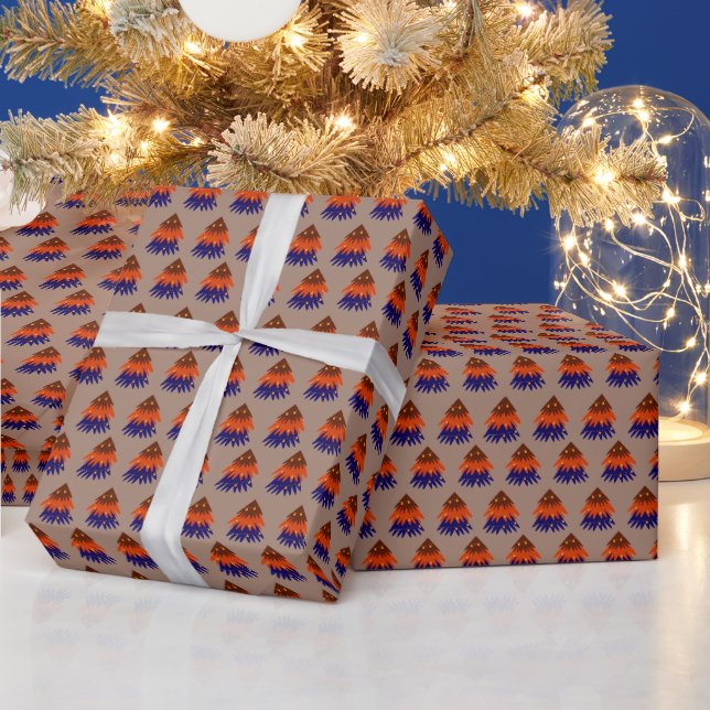 Árvore de Natal Multicolorida - Papel de embrulho (Feriados)