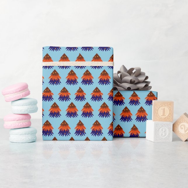 Árvore de Natal Multicolorida - Papel de embrulho (Chá de bebê)