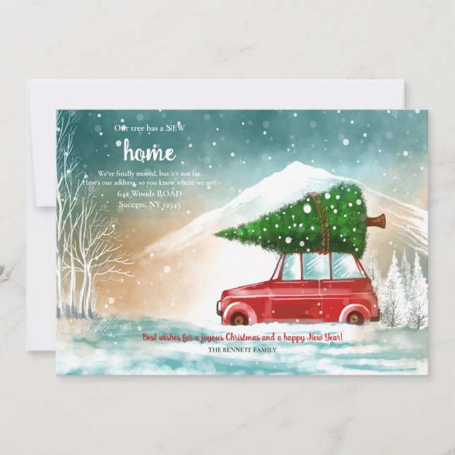 Árvore de Natal no Topo do Anúncio de Movimentação (Frente)