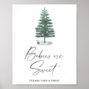 Árvore de Natal - os bebês são poster doce