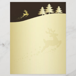Árvore de Natal ouro com Reindeer
