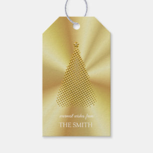Árvore de Natal ouro, Etiquetas de presente de Nat