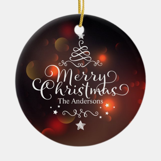 Árvore de Natal Personalizada| Ornamento (Frente)