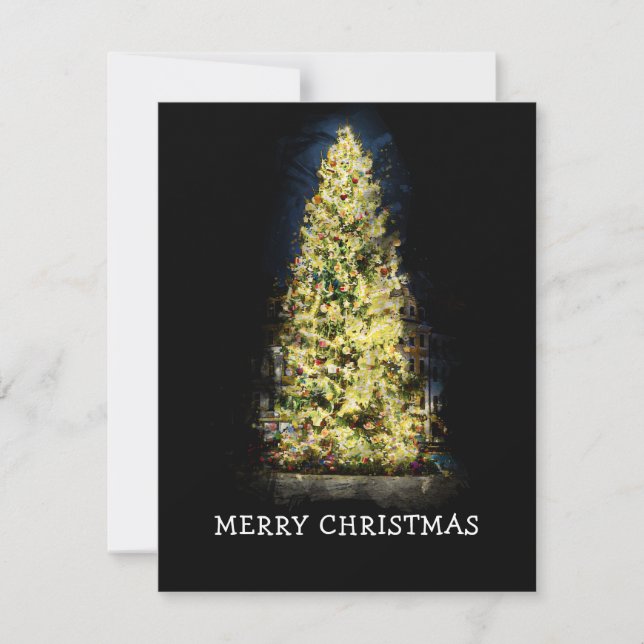 Árvore de Natal pintada iluminada (Frente)