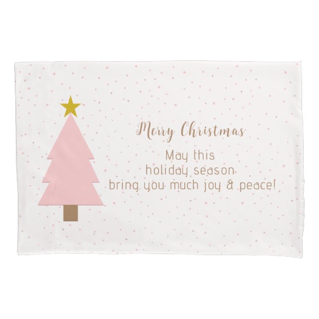 Árvore de Natal Rosa Solo, Gelada Elegante, Estrel (Frente)